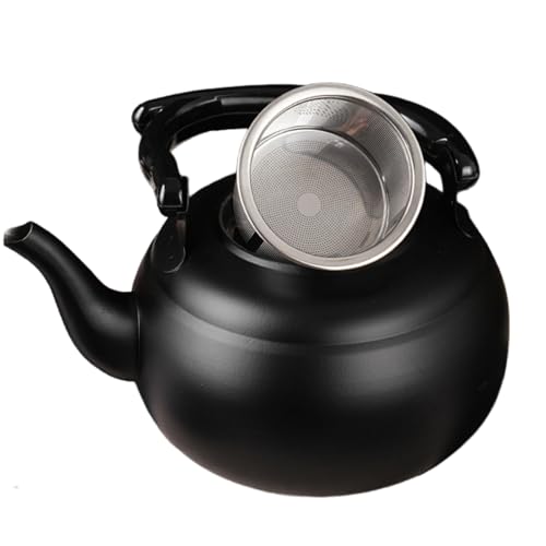 Riazdiw ステンレス 鉄 やかん 日本 鉄瓶 お茶 鋳物 鉄 急須 コンロ やかん 水 沸騰 沸騰 お湯 水 お茶 コーヒー用 キッチン用品 家庭用 業務用【304フィルター付】 (【304フィルター付】,1.5L 柿型ケトル(実容量1.4L))