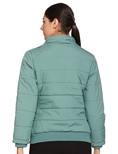 Image of Qube By Fort Collins Women's Puffer Jacket with Ribbed Hem - Trendy Lightweight Winter Wear for Casual & Street Style