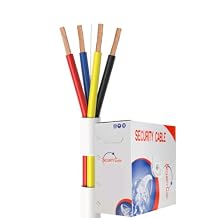 1000ft Bulk 22/4 Stranded Conductor Alarm Cable Unshielded Fire/Security Wire for Low Voltage Systems, 22 AWG, CCA Core
