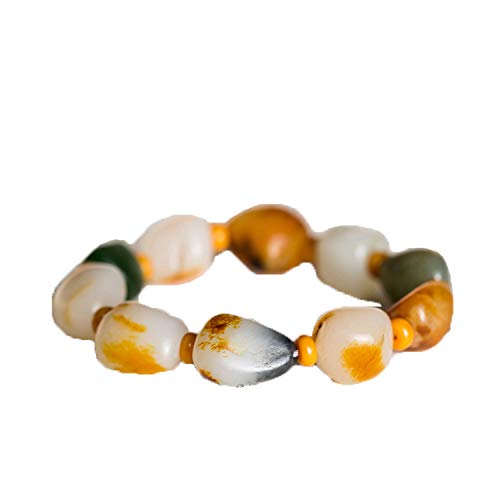 Jade blanc de Hetian bracelet en galet de couleur à offrir pour une grande occasion