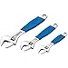 Price comparison product image Draper 88598 3-Piece Soft-Grip Adjustable Wrench Set , Blue
