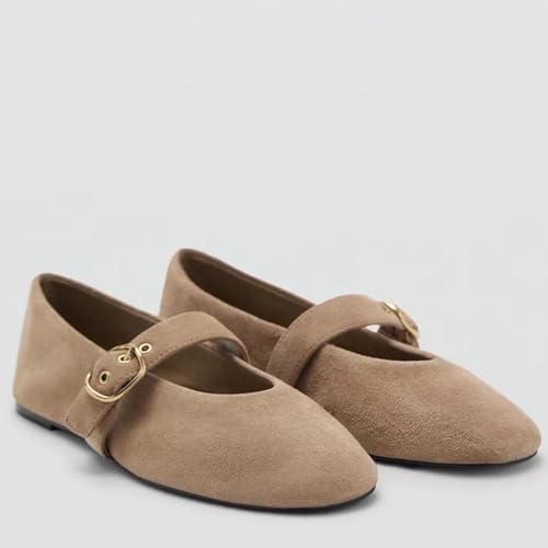 UFEDO Suede Ballet Flats Shoes for Women Mary Jane Shoes Women4