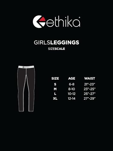 Ethika Girl's Leggings | Midnight Black3