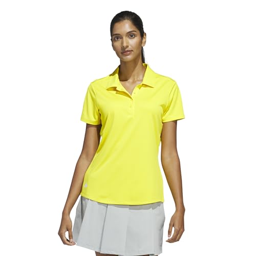 adidas Women's Beyond TWISTKNIT Polo Shirt, White, Large