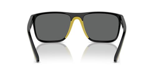 Image of Scuderia Ferrari mens Sporty Elegance With Matte Black Square Frames and Polarized Grey Lenses Square Sunglasses