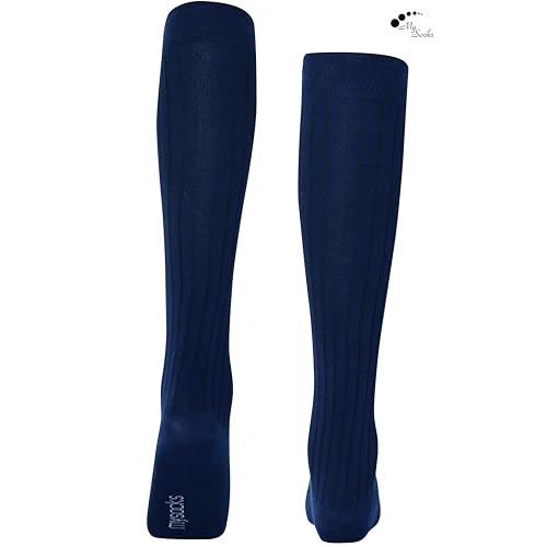 Image of Mysocks Knee High Socks for Women Men Combed Cotton Seamless Toe Tall Long High Socks