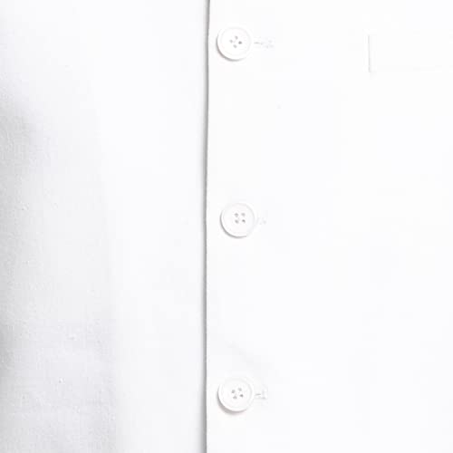 Image of Raymond Men's Contemporary Fit Pure Cotton Solid Pattern Sleeveless White Ceremonial Waistcoat