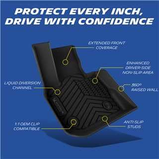Image of Michelin Vehicle Mats, All-Weather TPE Custom Fit Liner for 2018-2024 BMW X3 & 2019-2025 BMW X4 (3 Piece), Premier