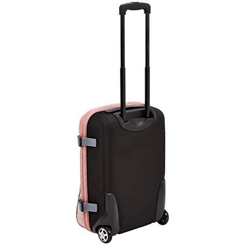 Amazon Basics Rolling Travel Duffel Bag Luggage with Wheels, Small, Salmon