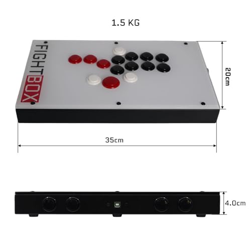 Image of FightBox F10-EX-PC All Button Leverless Arcade Fight Stick Game Controller Compatible With PC /PS3 /Switch