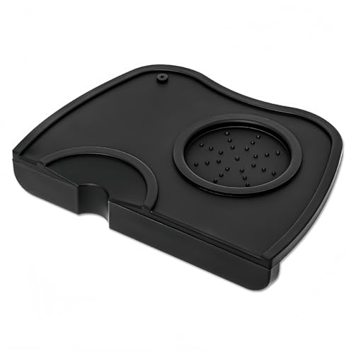 Corner Coffee Tamping Mat, Silicone Espresso Tamp Mat Tool Made with Food Safe Silicone 17.5cm * 12.5cm*3cm
