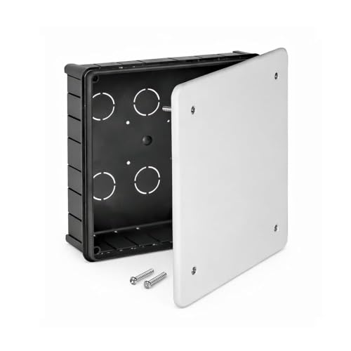 RASMACOR | Caja registro empotrar 200x200x65 | Tapa con tornillos | Caja empotrar electricidad 200x200 | REF 292060 | Facil Instalación y Máxima Seguridad