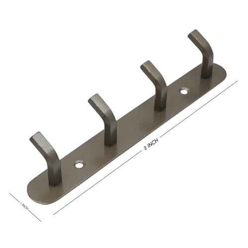 Image of SOSSI 4-Pin Wall Hooks for Hanging Cloth and Towel Hangers for Wall Hooks, Door Hangers, Hook Rail, Pack of 1 (Satin Finish)
