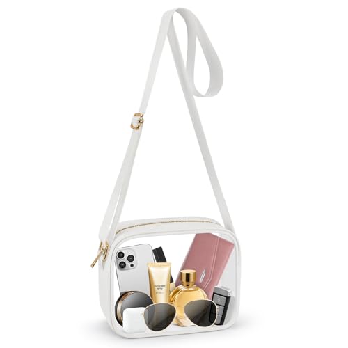 MOMSIV Clear Bag, Stadium Approved Clear Bags with Adjustable Strap Clear Stadium Bag for Women Men Concerts Sports