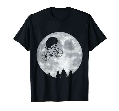 HEDGEHOG Montar Luna Bicicleta Halloween Lunar Ciclismo Camiseta
