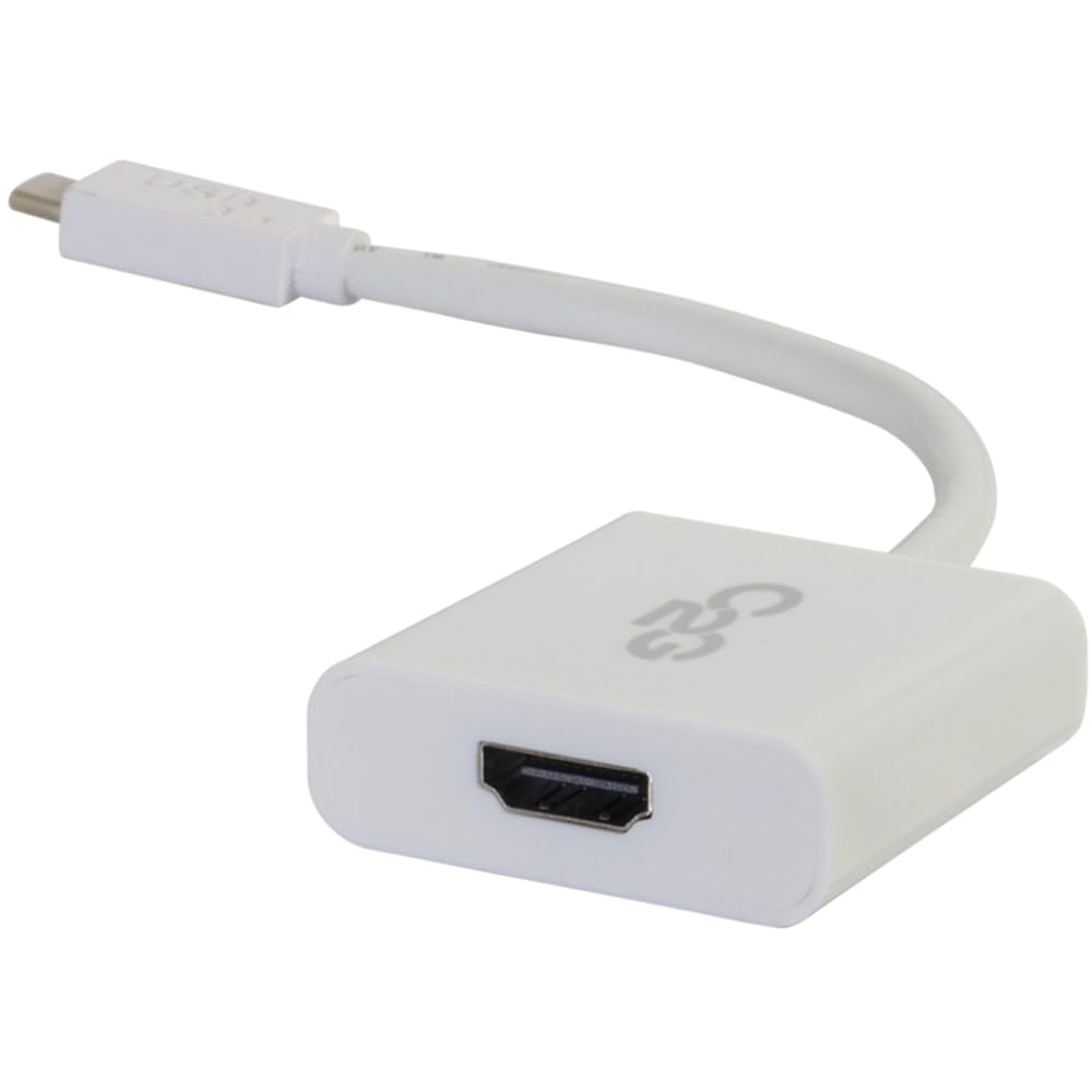 C2G 29475 USB 3.1 USB-C na 4K UHD HDMI adapter audio/wideo, biały (20 cali)