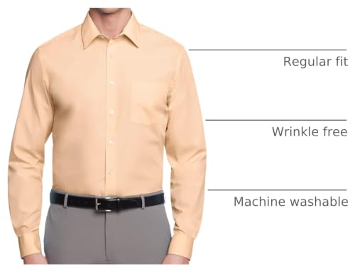 Image of Van Heusen Mens Dress Shirt Regular Fit Poplin Solid
