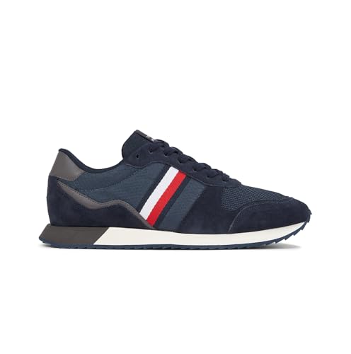 Tommy Hilfiger Sneaker Runner Hombre Low Top, Azul (Desert Sky), 41 EU