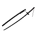 Kurosaki Ichigo Cosplay Japanese Samurai Sword Katana Shark 1065 Carbon Steel Black Blade Full Tang