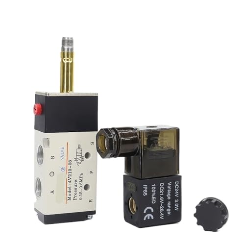 Vanne solénoïde directionnelle 4V210-08 commutation rapide DC 24V air comprimé - 2