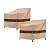 WJ-X3 Patio Chair Cover, Outdoor Lounge Cover, Heavy Duty, Waterproof Lawn Chair Covers, 43W x 42D x 42H, Beige/Coffee, 2-Pack