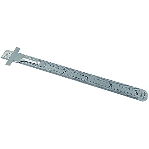 HHIP 7006-0001 6 X 15/32" Stainless Steel Ruler (32Nds, 64Ths & Decimal) Cover