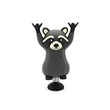 GOOFBALLS Dashboard Dancer – Funny Bobblehead Car Ornament – Hilarious Animal Figurine for Desk, Office, or Vehicle – Novelty Gag Gift for Friends, Family & Coworkers - Rock n Roll Raccoon