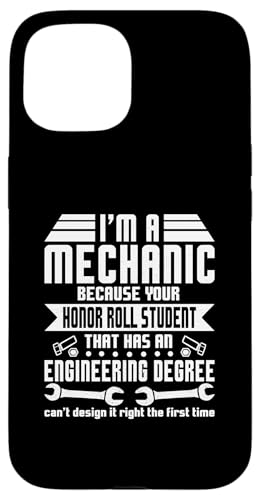 I'm A Mechanic Funny Car Guy ガレージ修理愛好家 男性 スマホケース iPhone 15 用