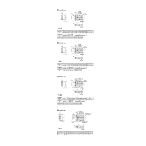 Cylindre coulissant pneumatique TN pour automatisation précise