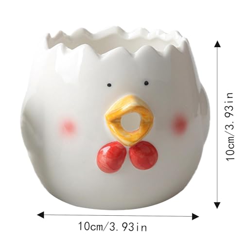Separador de yema de huevo de cerámica pollito extractor de yemas para hornear 6