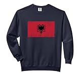 Vintage Albanian Banner Fan Albania Flag Retro Comfort Colors Adult Sweatshirt