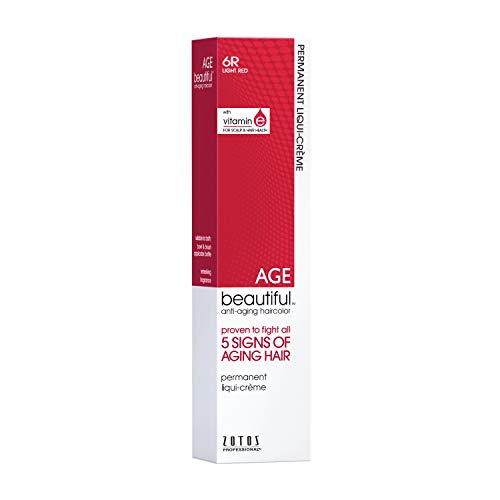 Image of AGE beautiful Permanent Hair Color Cream, 100% Gray Coverage Hair Dye with Biotin Anti-Aging Formula for Fuller, Thicker Hair, Professional Salon Quality