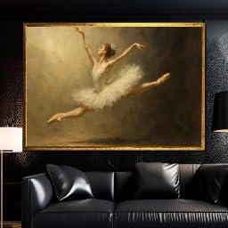 Tableau sur toile danseuse de ballet XINBAO décoration salon 60x80cm