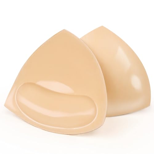 Niidor Triangle Bra Inserts | Double-Sided Sticky Push Up Pads | Thin & Lightweight Adhesive Inserts for Women Nude(S)