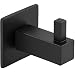 Produktbild Gedotec Garderobenhaken Vintage Kleiderhaken Edelstahl schwarz matt - Trinity | Tiefe: 40 mm | Wandhaken unsichtbar verschraubt | Haken-Garderobe einzeln | 1 Stück - Einzelhaken eckig mit Schrauben