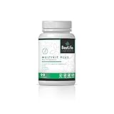 EFICAZ COMPLEJO MULTIVITAMÍNICO PURO + MINERALES – Multivit Plus cuida eficazmente de tu salud para que nada te detenga, ello debido a su exclusiva fórmula multivitamínica a base de vitaminas puras y minerales esenciales, tales como la Vitamina C, E, B3, B5, A, B6, B2, B1, D9, D3, Zinc, Hierro, Yodo y Potasio.