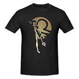 Saint Anime Seiya Men's Shirt Print Art Crew Neck Short Sleeve T-Shirts Cotton Tees Black Medium