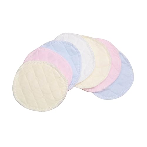 HAPINARY Reusable Nursing Pads 6pcs Galactorrhea Breast Pads Washable Ultra Absorbent Soft Cotton Lining Protects Against Leaks Random Color