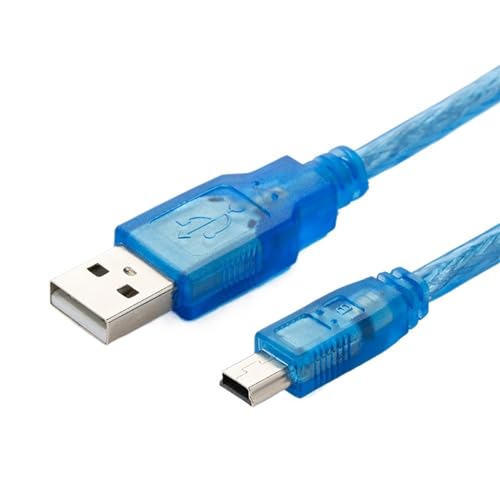 GHNUPQ USB-Q Suitable Q Series Programming Cable USB-Q06UDEH Q03UDE USB to Mini Port Download Cable (Color : USB-Q (Blue), Size : 5m)