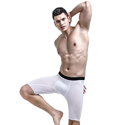 Ouruikia Men's Underwear Silky Smooth Boxer Briefs Quick Dry Long Leg Traceless Mens Boxer Briefs Underwear3
