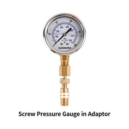 Image of Brass Test Plug with Brass Gauge Adaptor, 1 /4 inchNPT Male