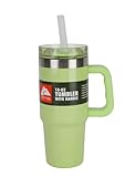 Ozark trail 18 oz Insulated Stainless Steel Tumbler with Handle, Lid and straw (SONIC LIME SHIMMER)