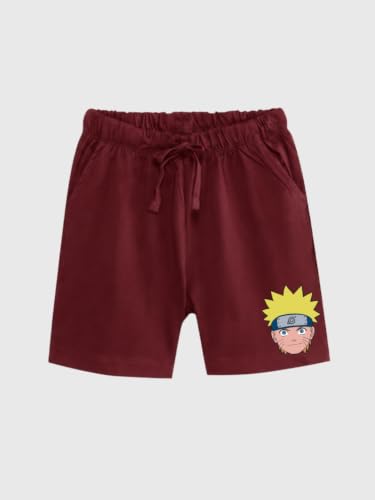 Image of Nap Chief Kids Cotton Naruto Print Co-Ord Set for Boys & Girls | Half Sleeve T-Shirt & Shorts Set | Soft Casual Summer Wear