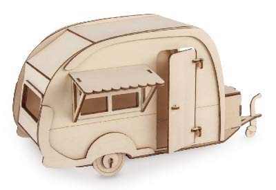 Caravane en bois 3D pour s'évader et ranger ses trésors
