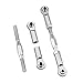 RC Car Turnbuckle, 6Pcs Adjustable Servo Links Tie Rod Aluminum Alloy RC Pull Rod Turnbuckle Rod Linkage Set for RC Hobby Car Model(Silver) Rc Steering Linkage Dilwe Tie Rods Buckle