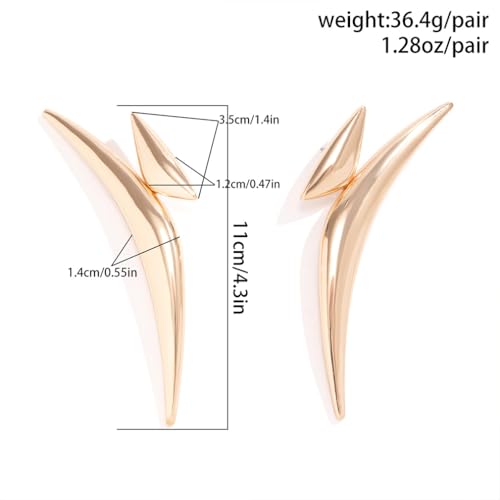 Unique Large Y2k Gold Statement Dangle Earrings for Women Exaggerated Big Irregular Oversized Silver Dangling Drop Earring Vintage Punk Jewelry Accessories3