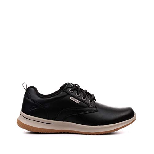 Image of Skechers Men's Delson-Antigo Oxford | Casual, Waterproof, Air-Cooled Memory Foam, Leather, Slip-On