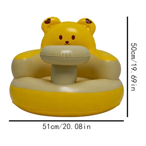 Asiento hinchable infantil con soporte de espalda para suelo y viaje 5