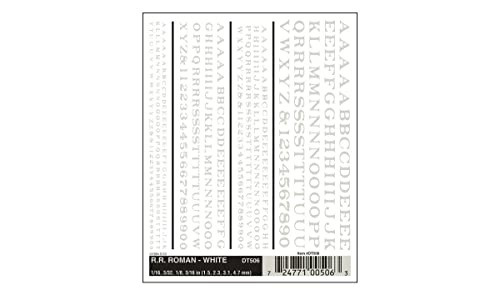 Railroad Roman Letters, White