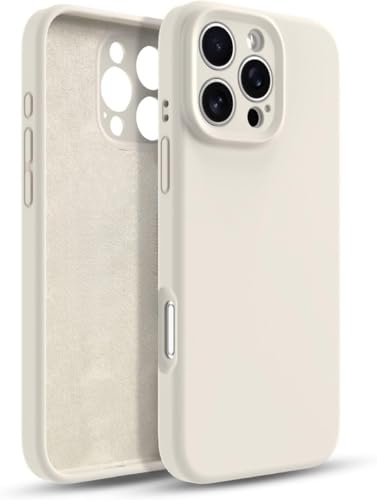 Image of DIZORO Compatible for iPhone 16 Pro Max Case 6.9, Slim Liquid Silicone 3 Layers Full Covered Soft Gel Rubber Phone Case Protective Cover 6.9 Inch - Stone